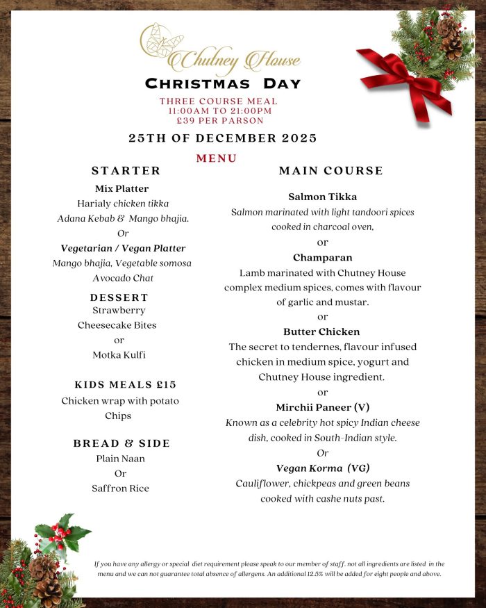 Christmas Menu 2025